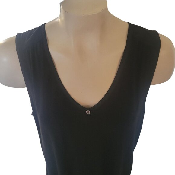 J. Jill Black Sleeveless Long Stretch Dress LT Tall black‎ slinky summer - Picture 2 of 7